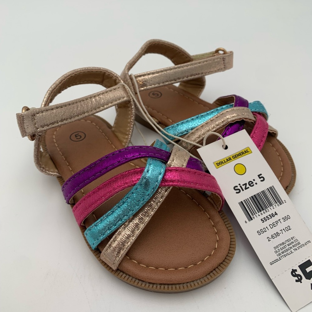 Swiggles Kids Sandals - Pink, Blue, Gold